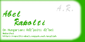 abel rapolti business card